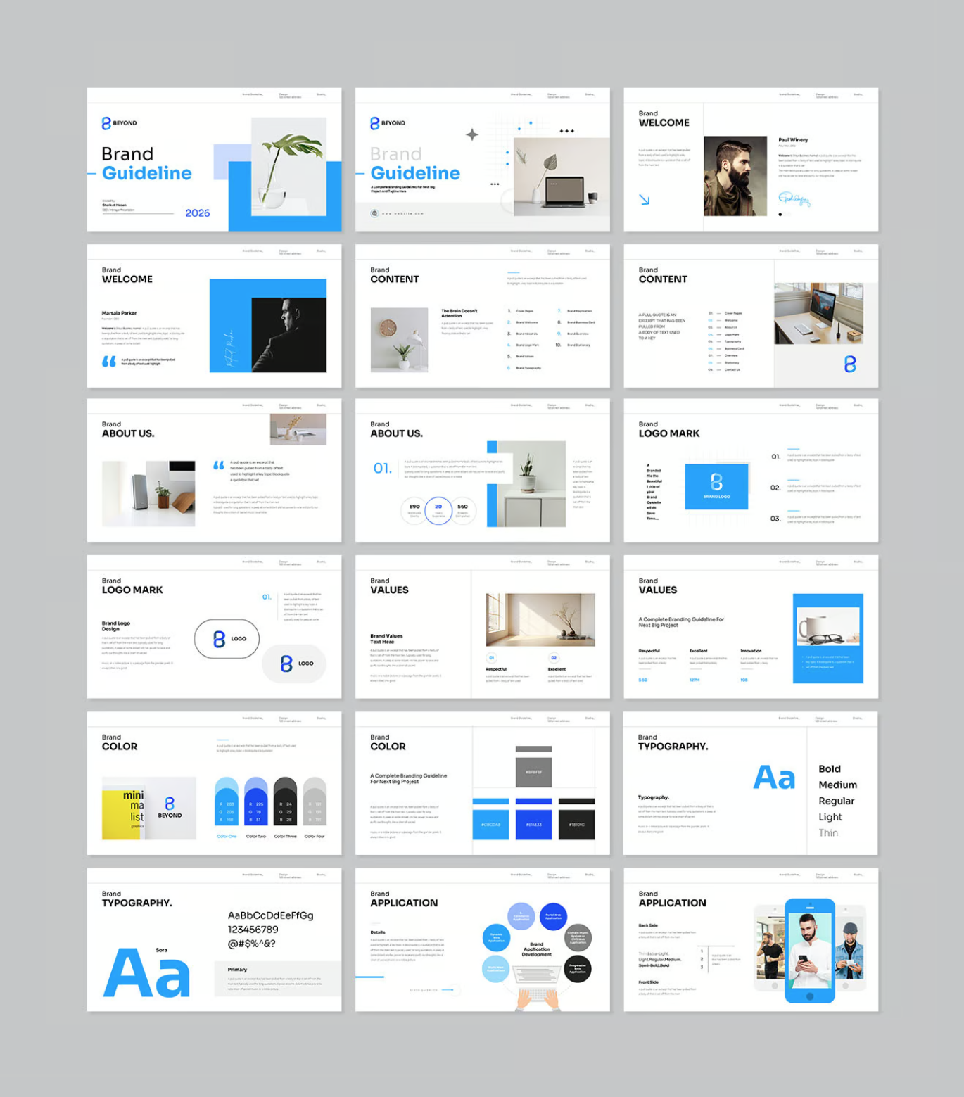 Brand Gridline商务PPT模板高级感可编辑Google幻灯片企业级扁平化设计Brand Gridline Google Slides Presentation Template-演示喵HUB