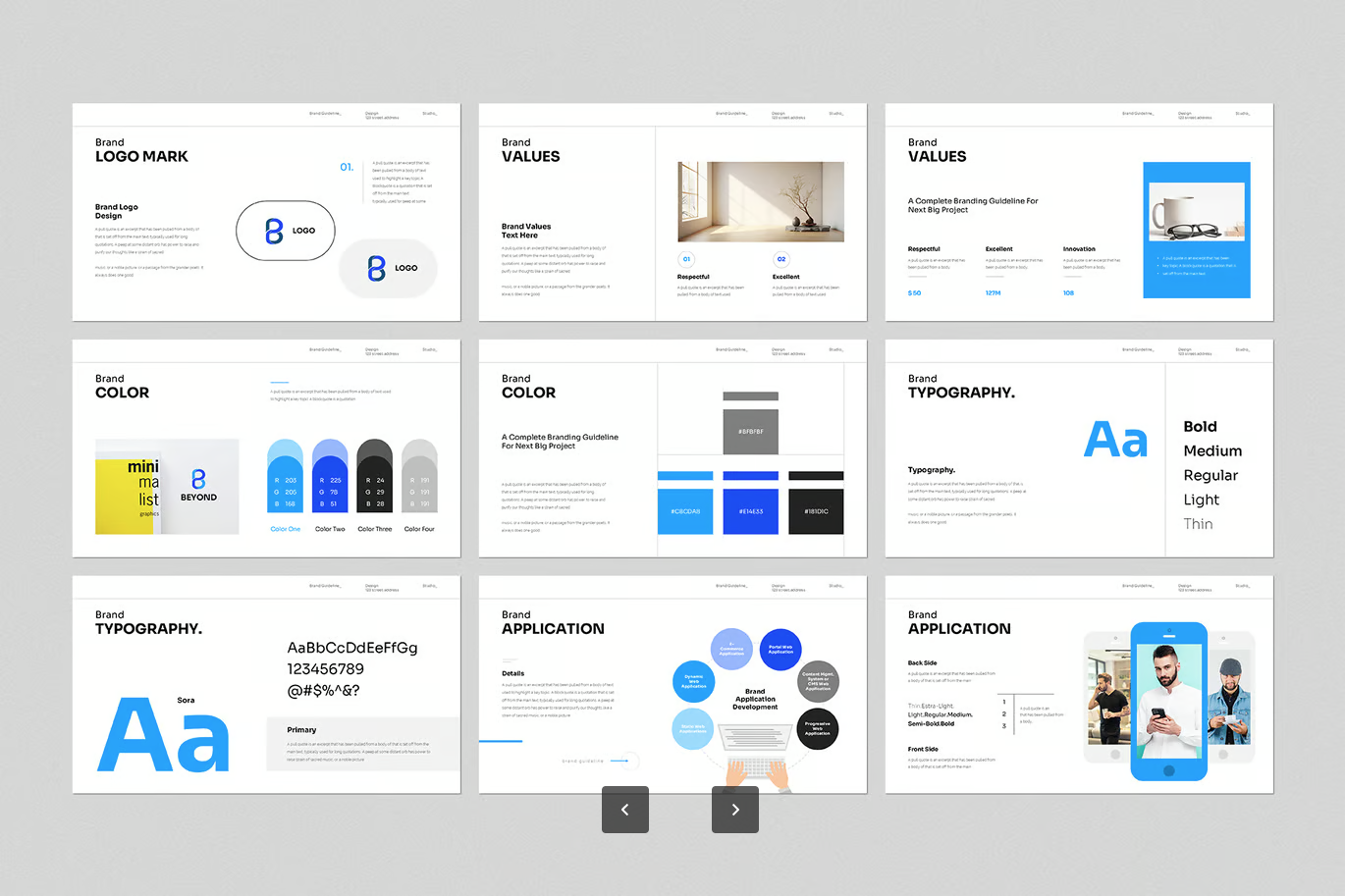 Brand Gridline商务PPT模板高级感可编辑Google幻灯片企业级扁平化设计Brand Gridline Google Slides Presentation Template-演示喵HUB