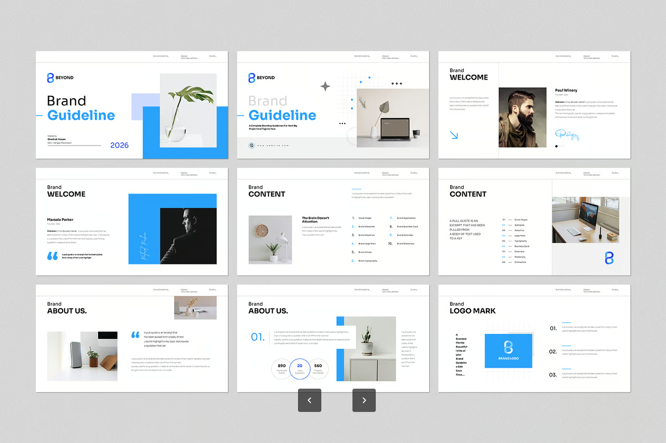 Brand Gridline商务PPT模板高级感可编辑Google幻灯片企业级扁平化设计Brand Gridline Google Slides Presentation Template-演示喵HUB