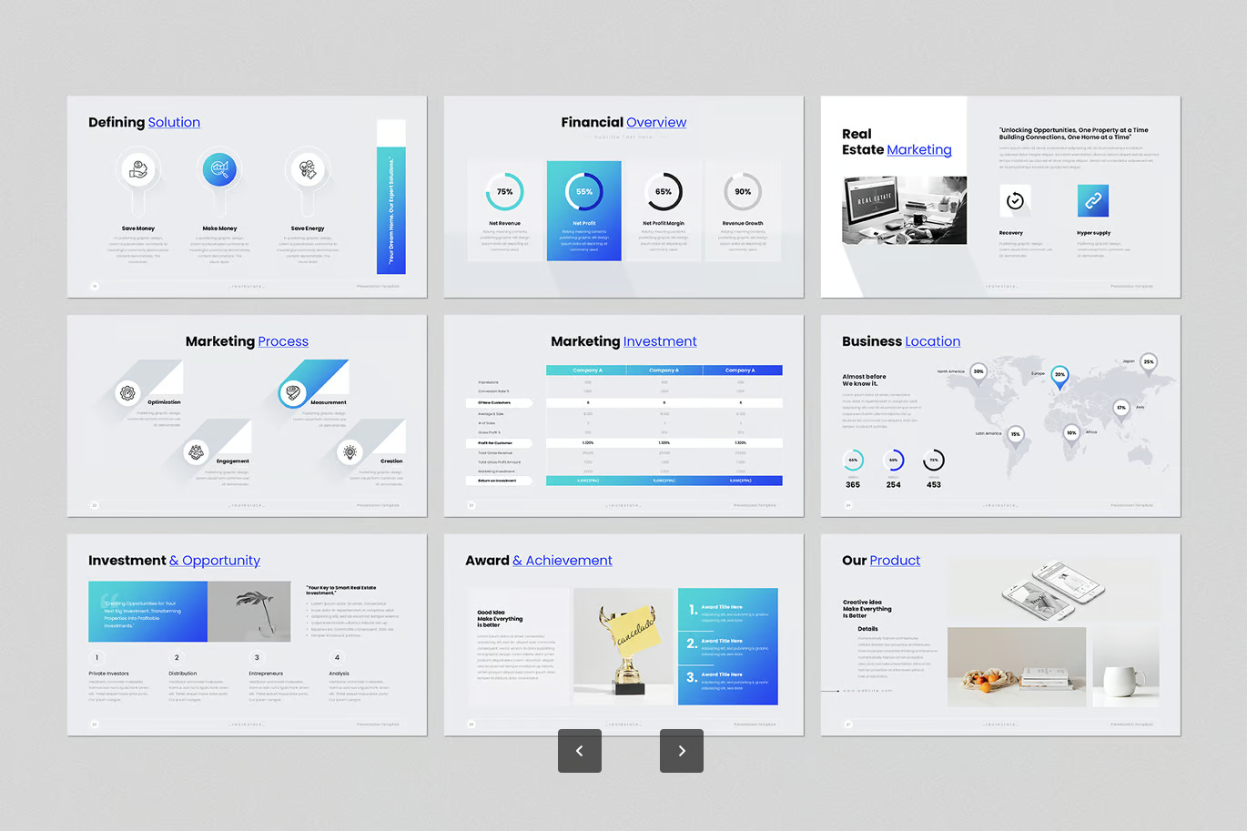 高端房地产商务风PPT模板Google幻灯片2024可编辑Real-Estate Google Slides Presentation Template-演示喵HUB