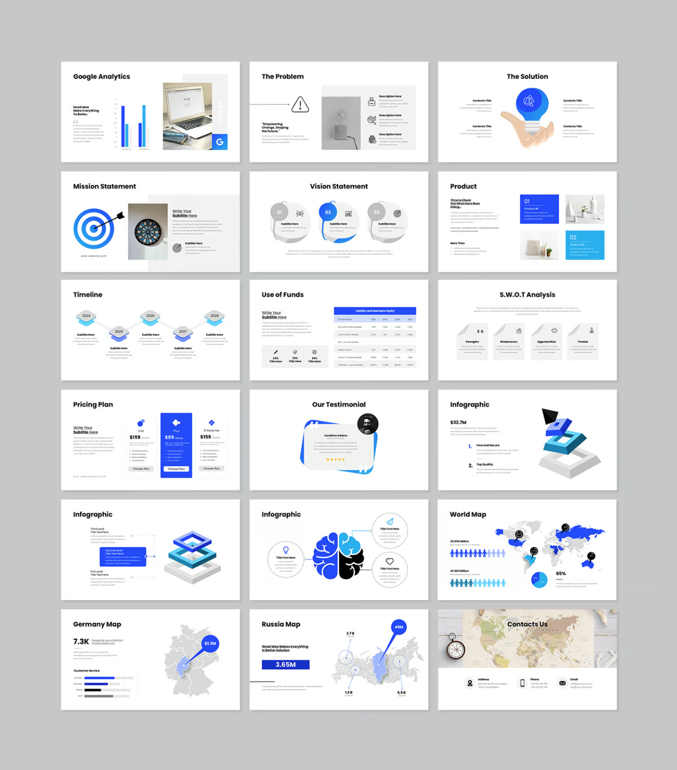 数字营销PPT模板高级商务可编辑动态创意极简设计一键套用Digital Marketing PowerPoint Presentation Template-演示喵HUB