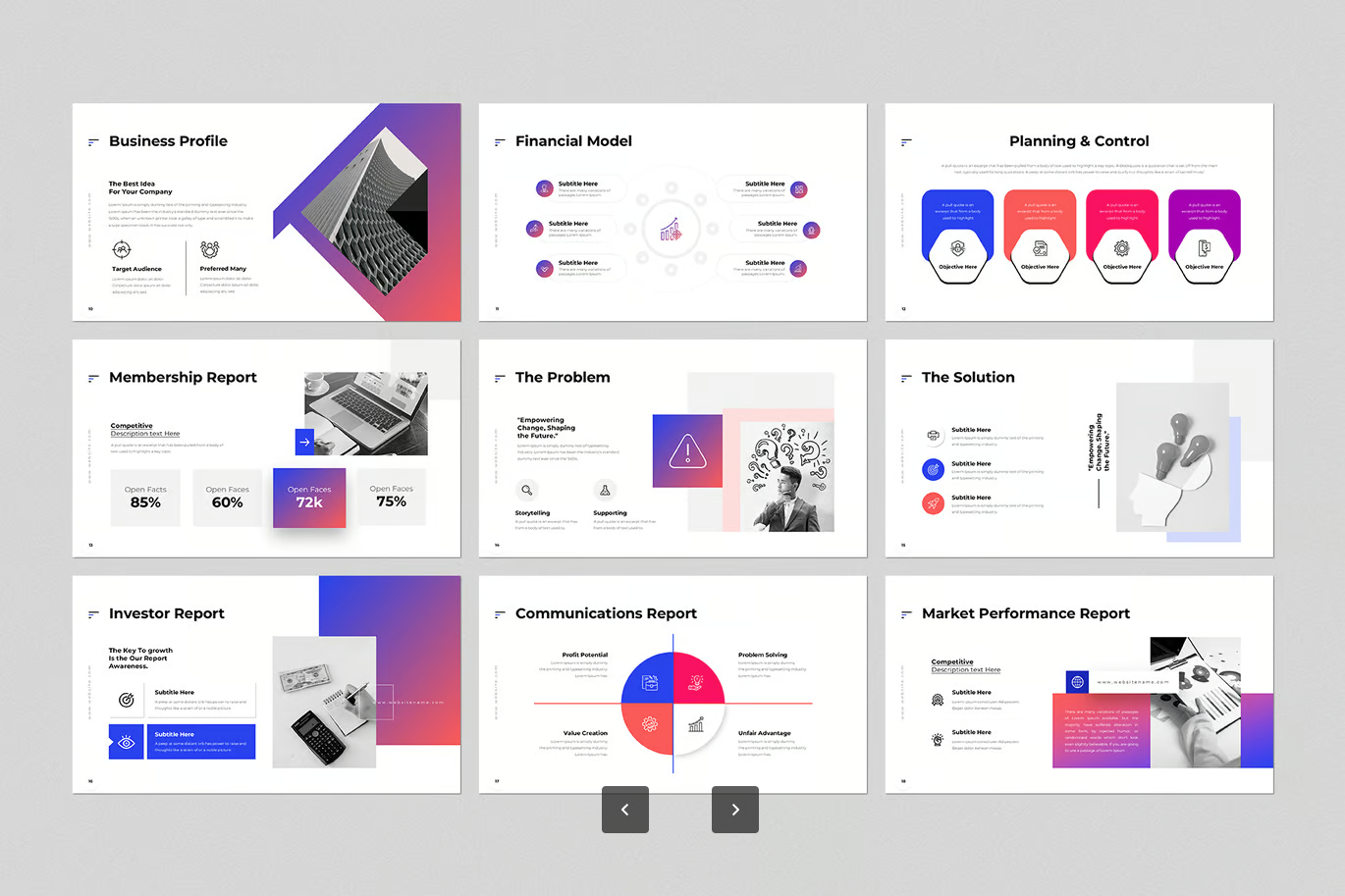 2025年度报告PPT模板商务风Google Slides可编辑动态演示文稿Annual Report Google Slides Presentation Template-演示喵HUB