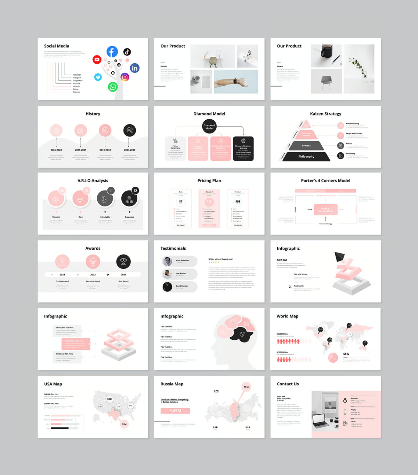 创业风PPT模板商务高端可编辑Google Slides演示文稿2025最新款Start-Up Google Slides Presentation Template-演示喵HUB