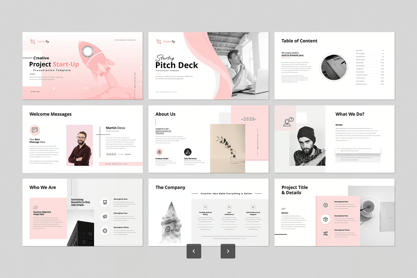 创业风PPT模板商务高端可编辑Google Slides演示文稿2025最新款Start-Up Google Slides Presentation Template-演示喵HUB