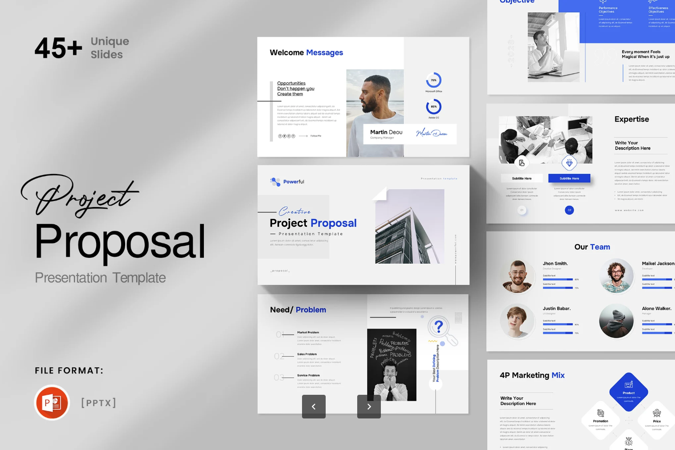 商务PPT模板高级感可编辑动态Project Proposal工作汇报提案策划案Project Proposal PowerPoint Presentation Template-演示喵HUB