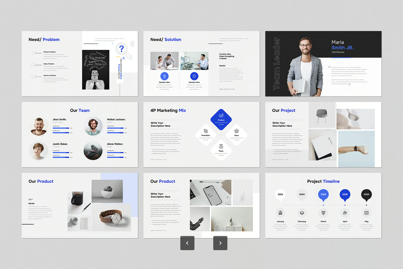 商务PPT模板高级感可编辑动态Project Proposal工作汇报提案策划案Project Proposal PowerPoint Presentation Template-演示喵HUB