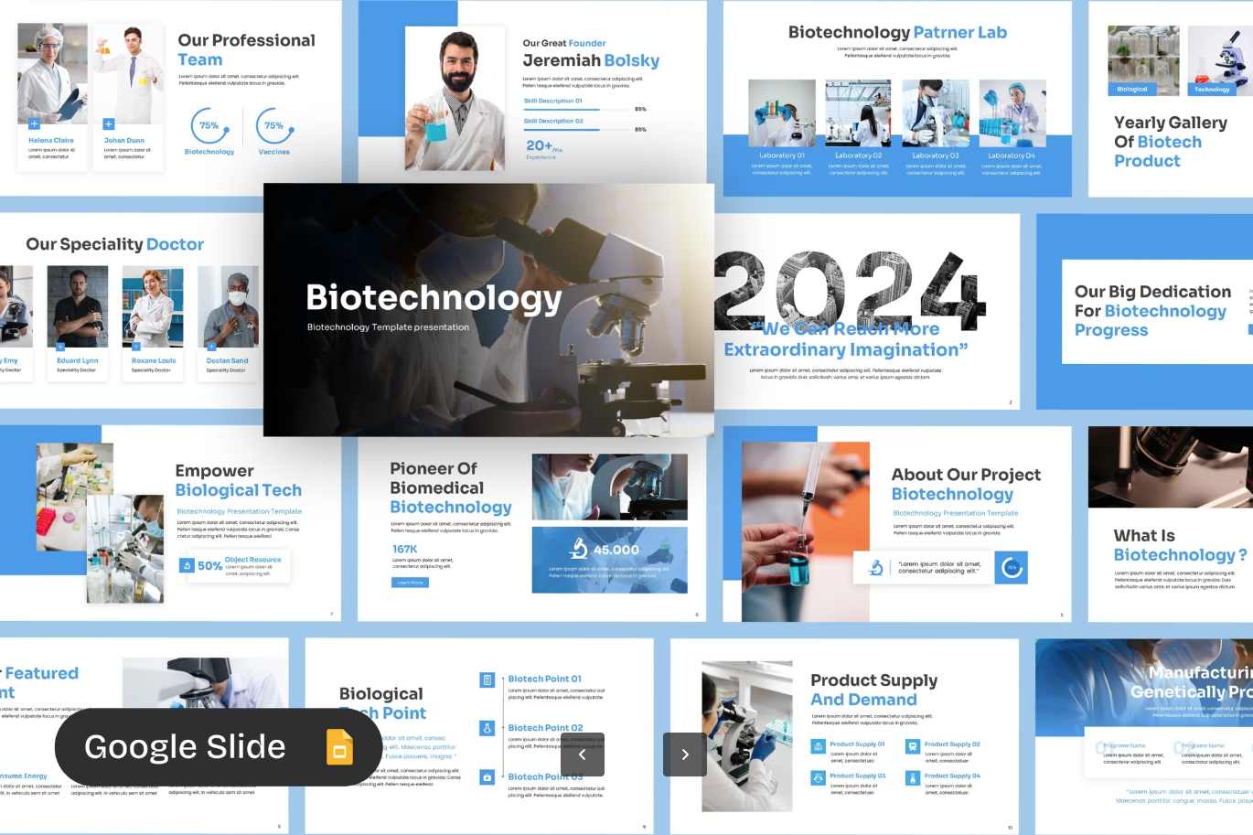 高端商务风生物技术PPT模板科技感可编辑Biotech学术汇报Biotechnology-演示喵HUB