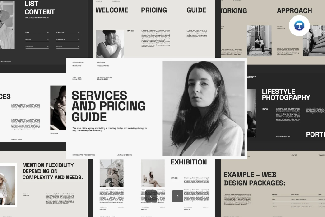 苹果Keynote商务模板 服务价格指南PPT 极简可编辑企业级设计Service and Pricing Guide Template - Keynote-演示喵HUB