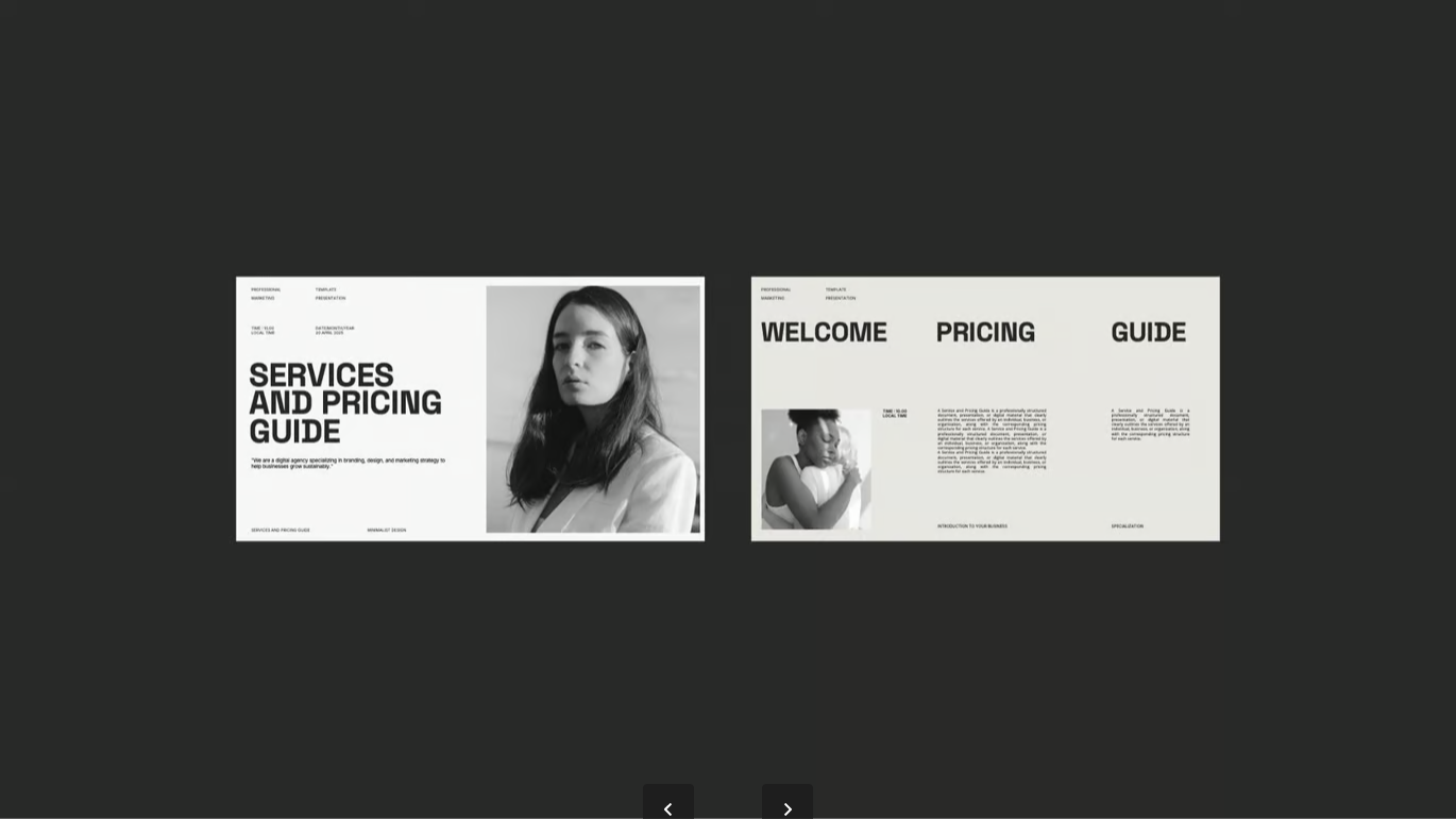 苹果Keynote商务模板 服务价格指南PPT 极简可编辑企业级设计Service and Pricing Guide Template - Keynote-演示喵HUB