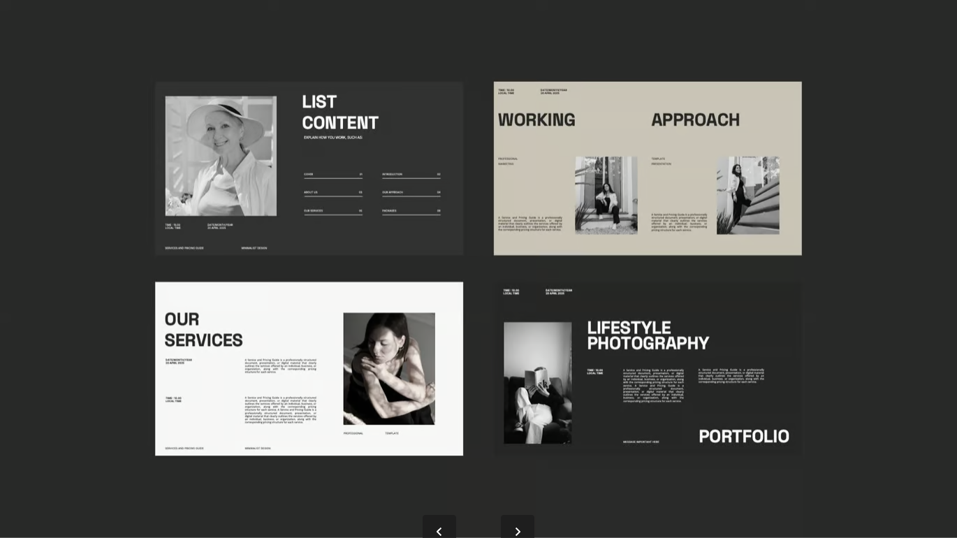 苹果Keynote商务模板 服务价格指南PPT 极简可编辑企业级设计Service and Pricing Guide Template - Keynote-演示喵HUB