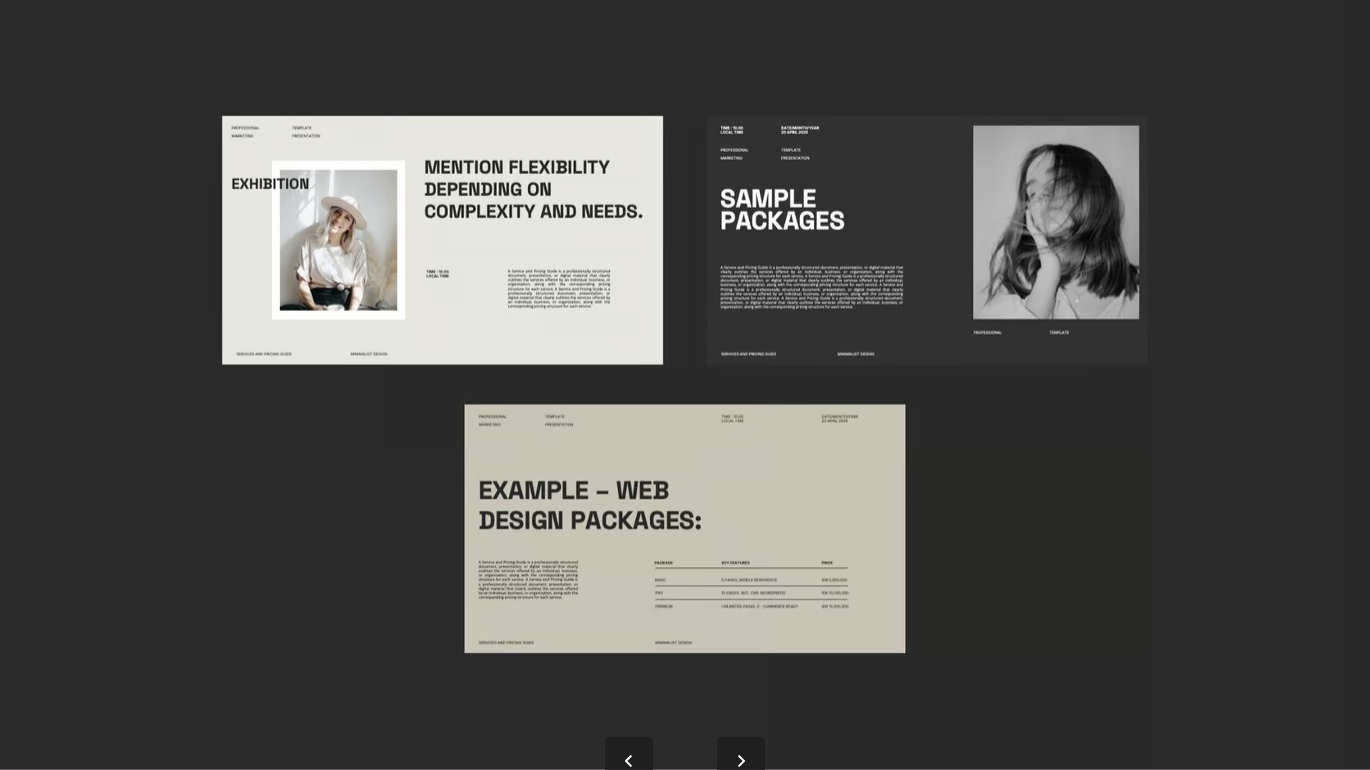 苹果Keynote商务模板 服务价格指南PPT 极简可编辑企业级设计Service and Pricing Guide Template - Keynote-演示喵HUB
