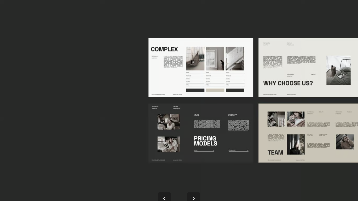 苹果Keynote商务模板 服务价格指南PPT 极简可编辑企业级设计Service and Pricing Guide Template - Keynote-演示喵HUB