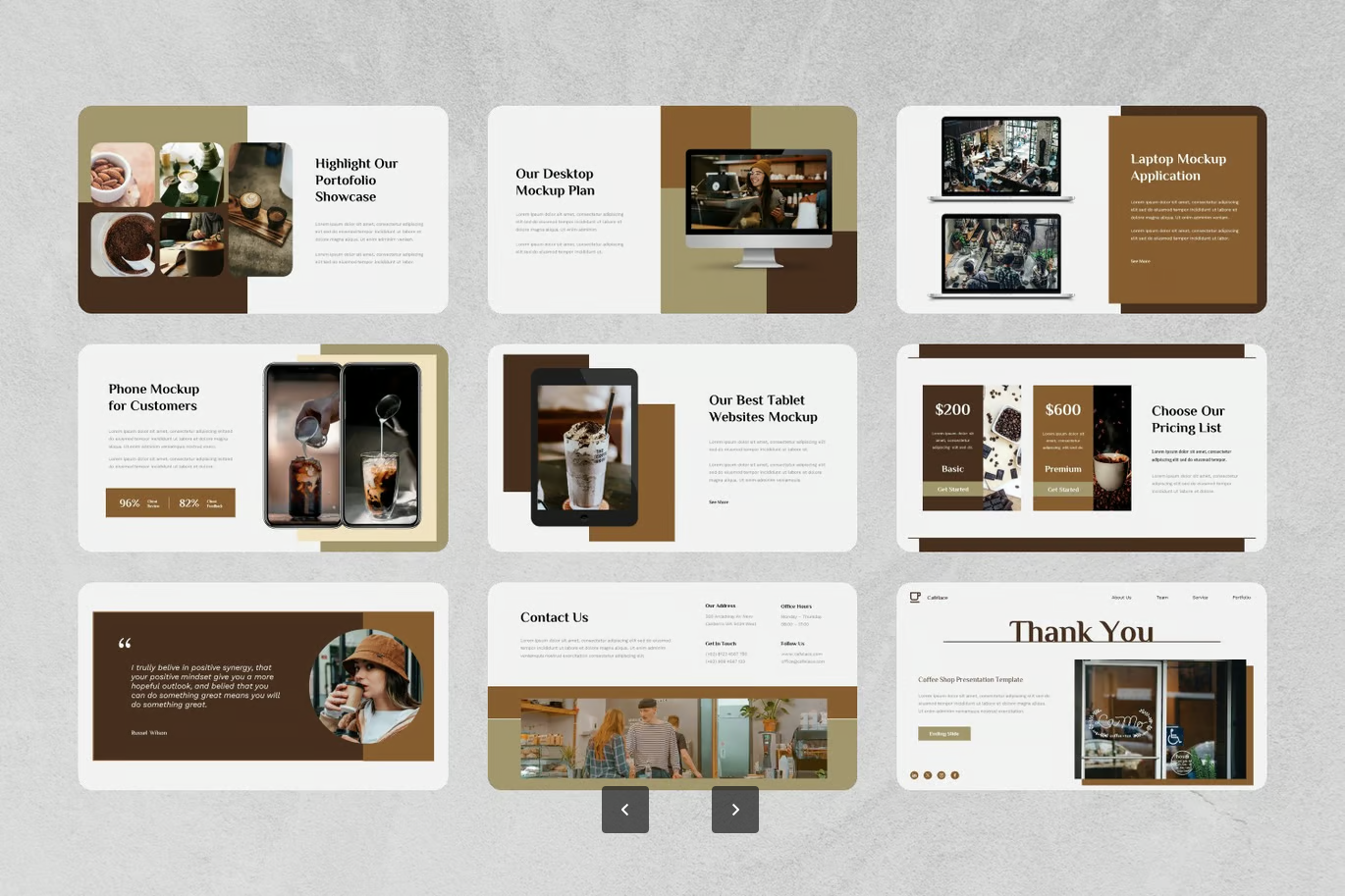 2025新款Cafelace咖啡店Google Slides高端商务风可编辑PPTX模板Cafelace - Coffee Shop Google Slides Template-演示喵HUB