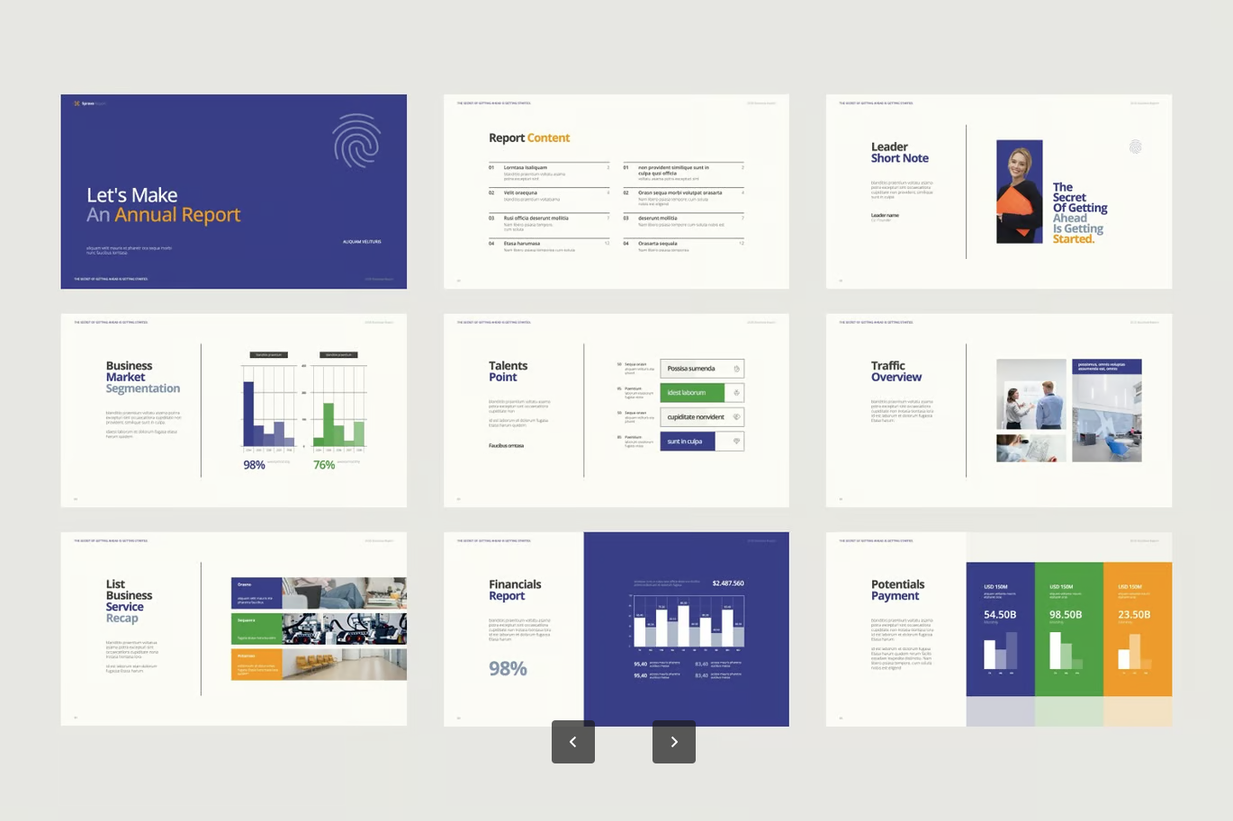 高端商务风PPT模板年度报告Google Slides可编辑简约大气演示文稿Sprava - Annual Report Google Slides Presentation-演示喵HUB