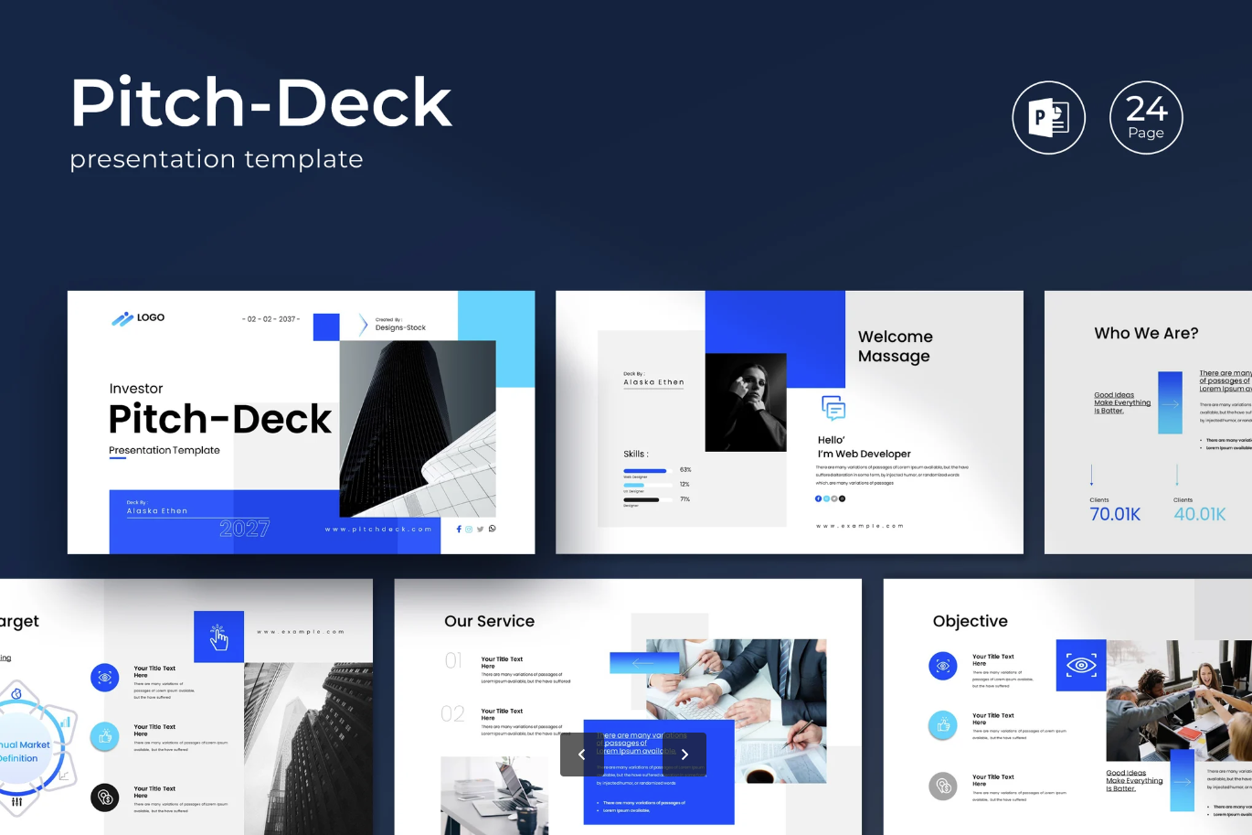 投资人专用PPT模板可编辑48页商业计划书融资路演极简风Investor Pitch-Deck Presentation Template-演示喵HUB