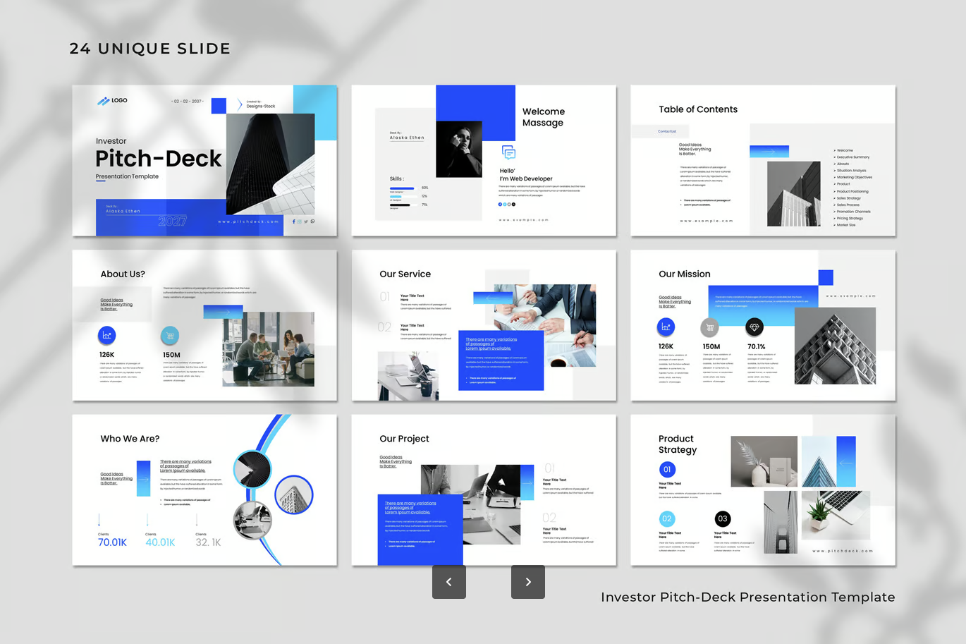投资人专用PPT模板可编辑48页商业计划书融资路演极简风Investor Pitch-Deck Presentation Template-演示喵HUB