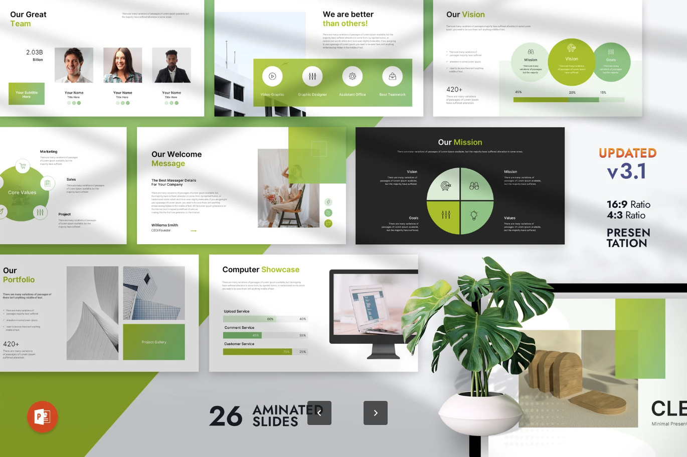 可编辑22套简约风PPT模板商务汇报毕业答辩通用高级感Clean Minimal Presentation Template-演示喵HUB