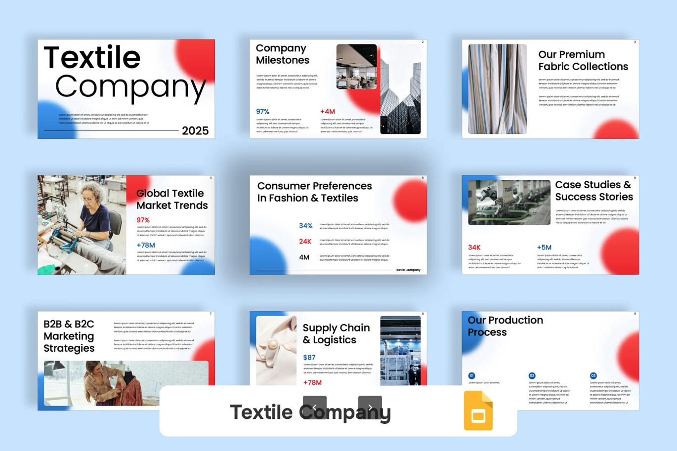 纺织企业高端商务PPT模板可编辑ins风极简设计公司汇报方案Textile Company-演示喵HUB