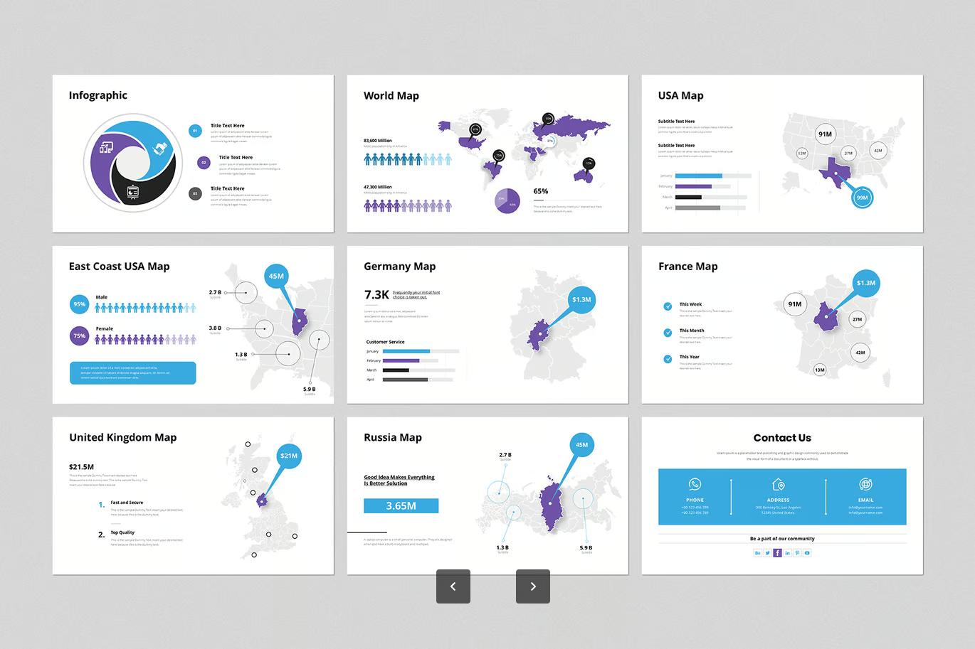 Keynote商务风PPT模板高端大气可编辑动态特效年终总结Digital Marketing Keynote Presentation Template-演示喵HUB