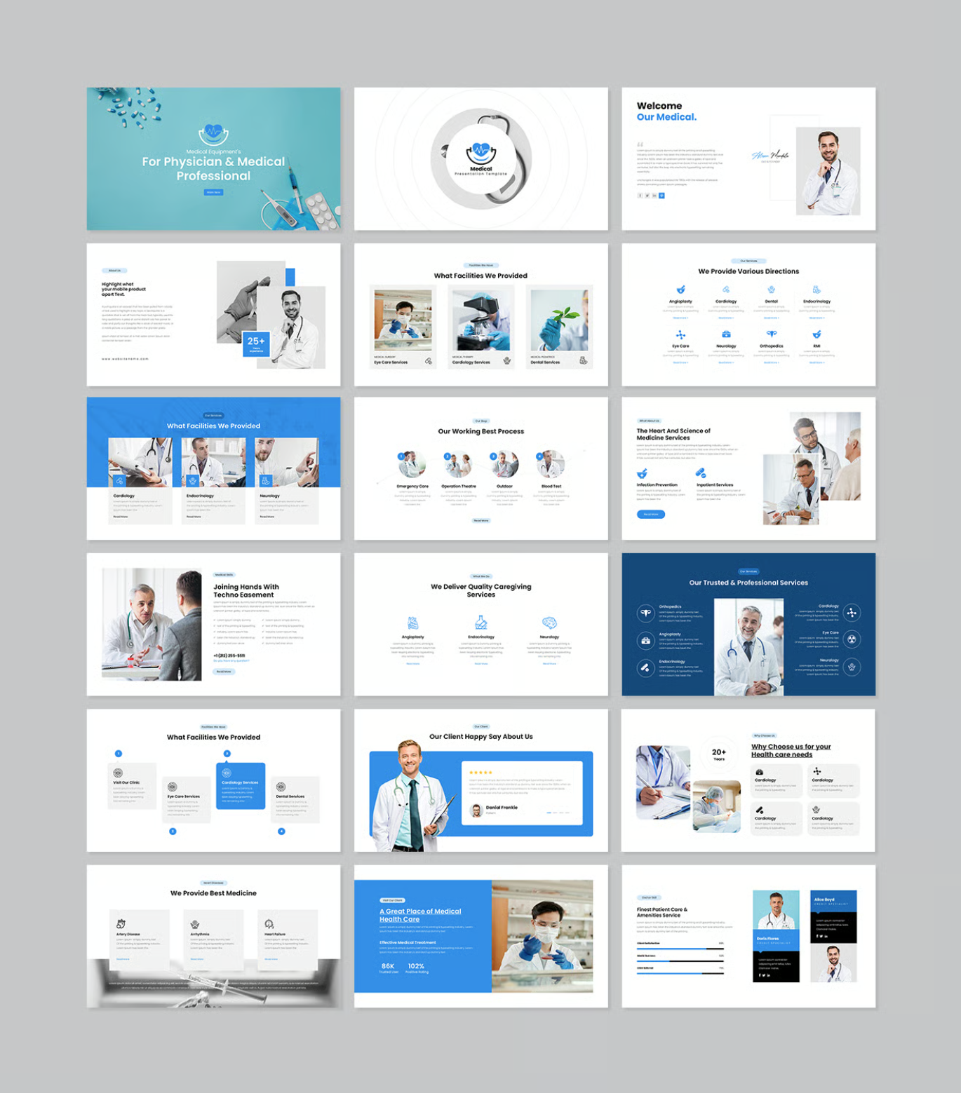 高端可编辑医疗PPT模板医学学术汇报课件Keynote专用Medical Keynote Presentation Template-演示喵HUB