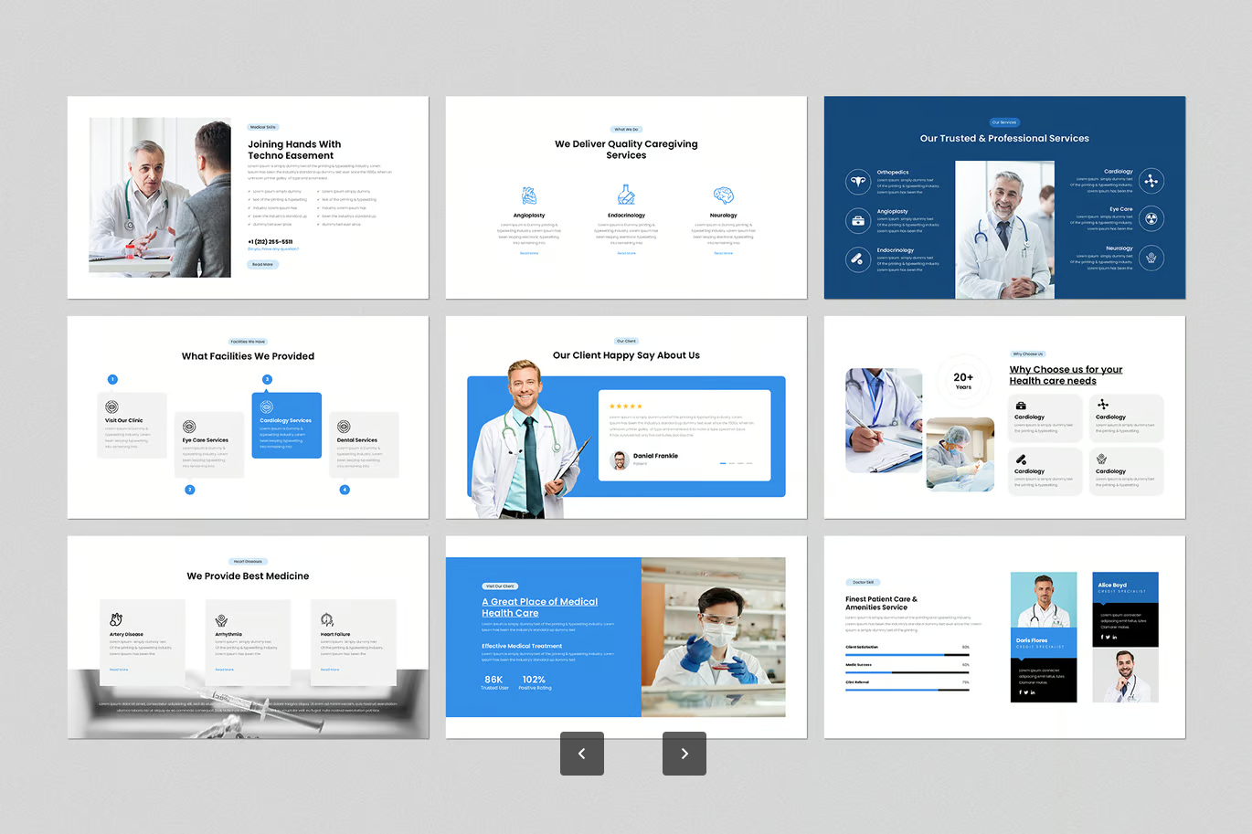 高端可编辑医疗PPT模板医学学术汇报课件Keynote专用Medical Keynote Presentation Template-演示喵HUB
