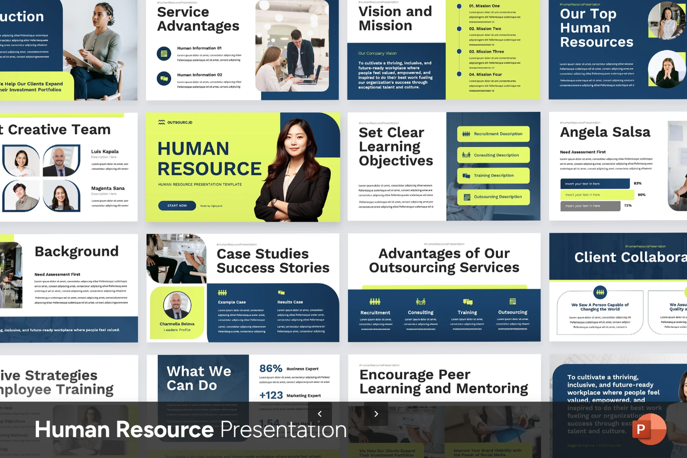 人力资源PPT模板可编辑高端大气2024企业述职报告竞聘专用Human Resource Powerpoint-演示喵HUB