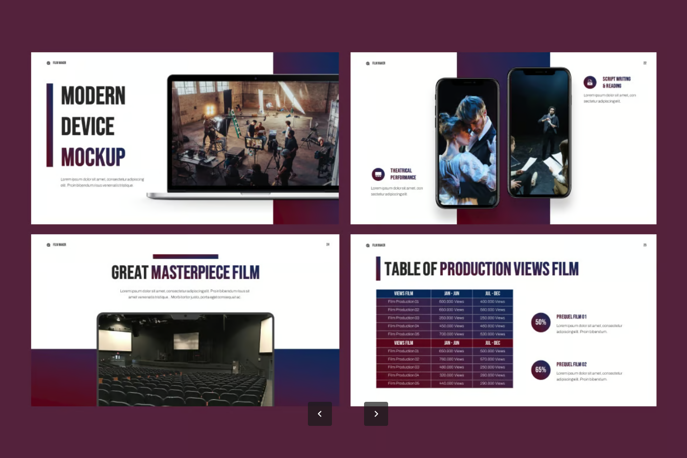 2025新款Film Maker影视风PPTX模板 高级电影感4K动态特效 设计师专用可编辑Film Maker-演示喵HUB