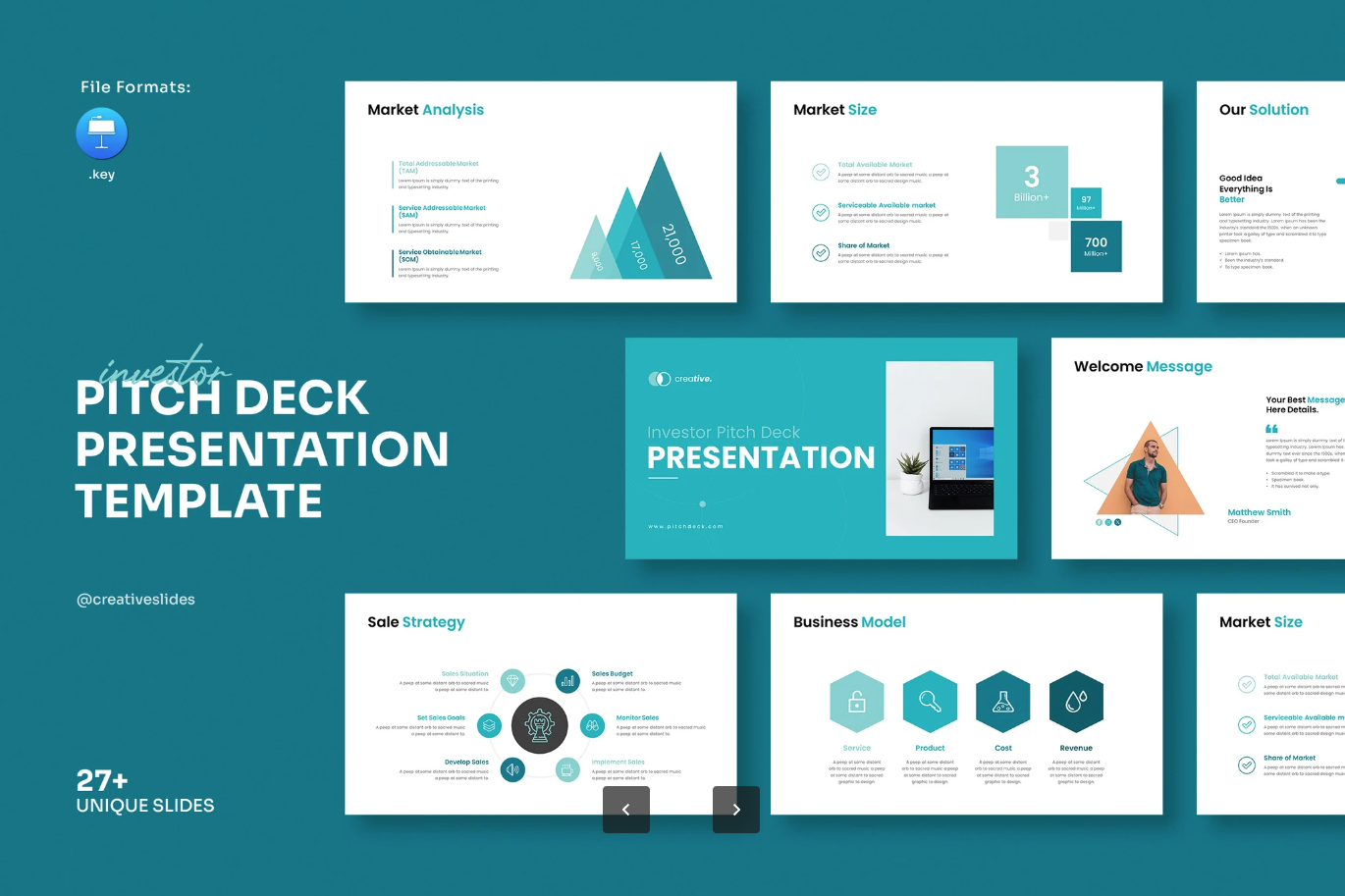 投资人融资路演PPT模板商业计划书中英双语40页专业风投设计Investor Pitch Deck Presentation Template-演示喵HUB