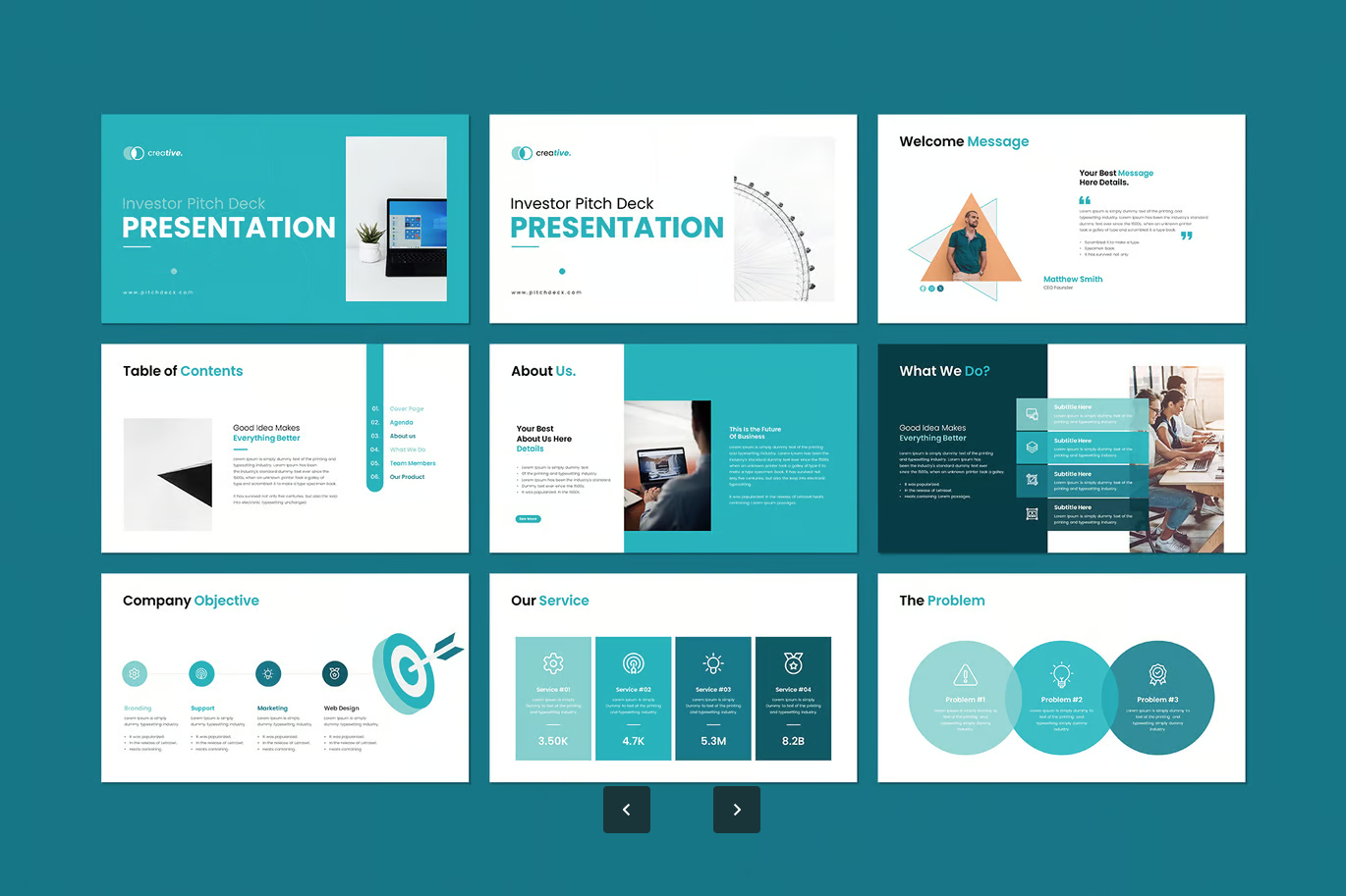 投资人路演PPT模板Pitch Deck可编辑融资商业计划书专业设计Investor Pitch Deck Presentation Template-演示喵HUB