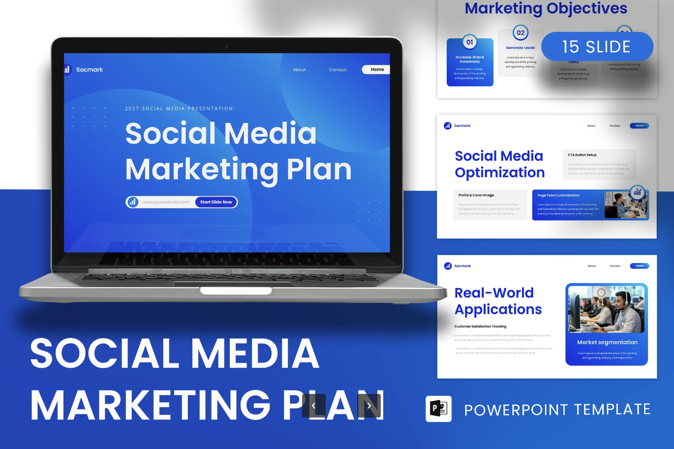 可编辑社交媒体营销策划PPT模板企业级高端商务方案汇报Social Media Marketing Plan PowerPoint-演示喵HUB
