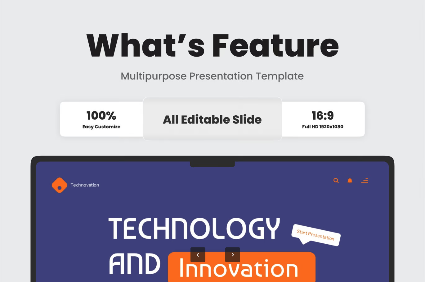 科技风动态PPT模板商务汇报高端可编辑3D创意设计Technology And Innovation-演示喵HUB