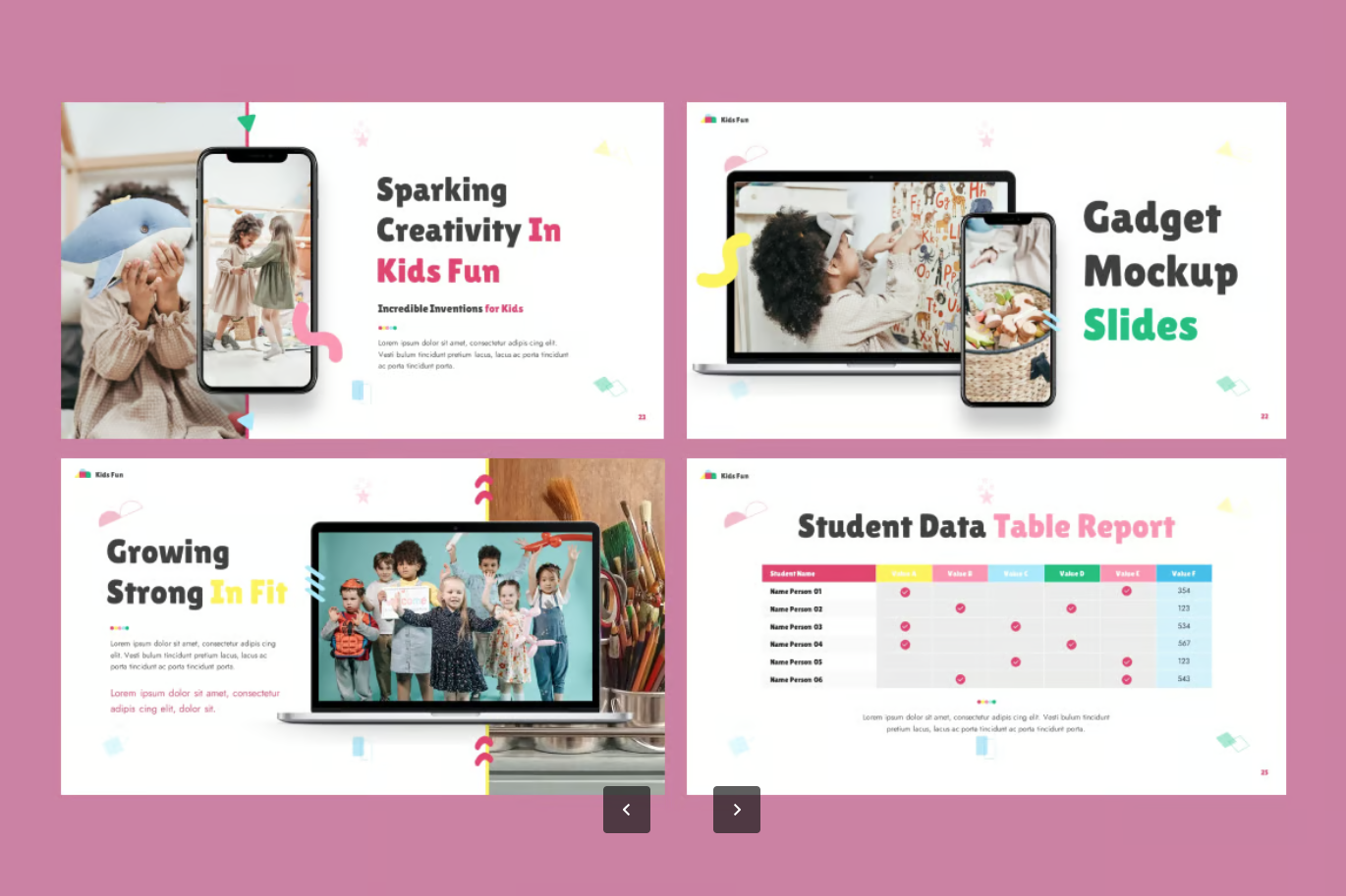 萌系卡通儿童PPT模板幼儿园课件可编辑动态早教素材创意教学Kids Fun-演示喵HUB