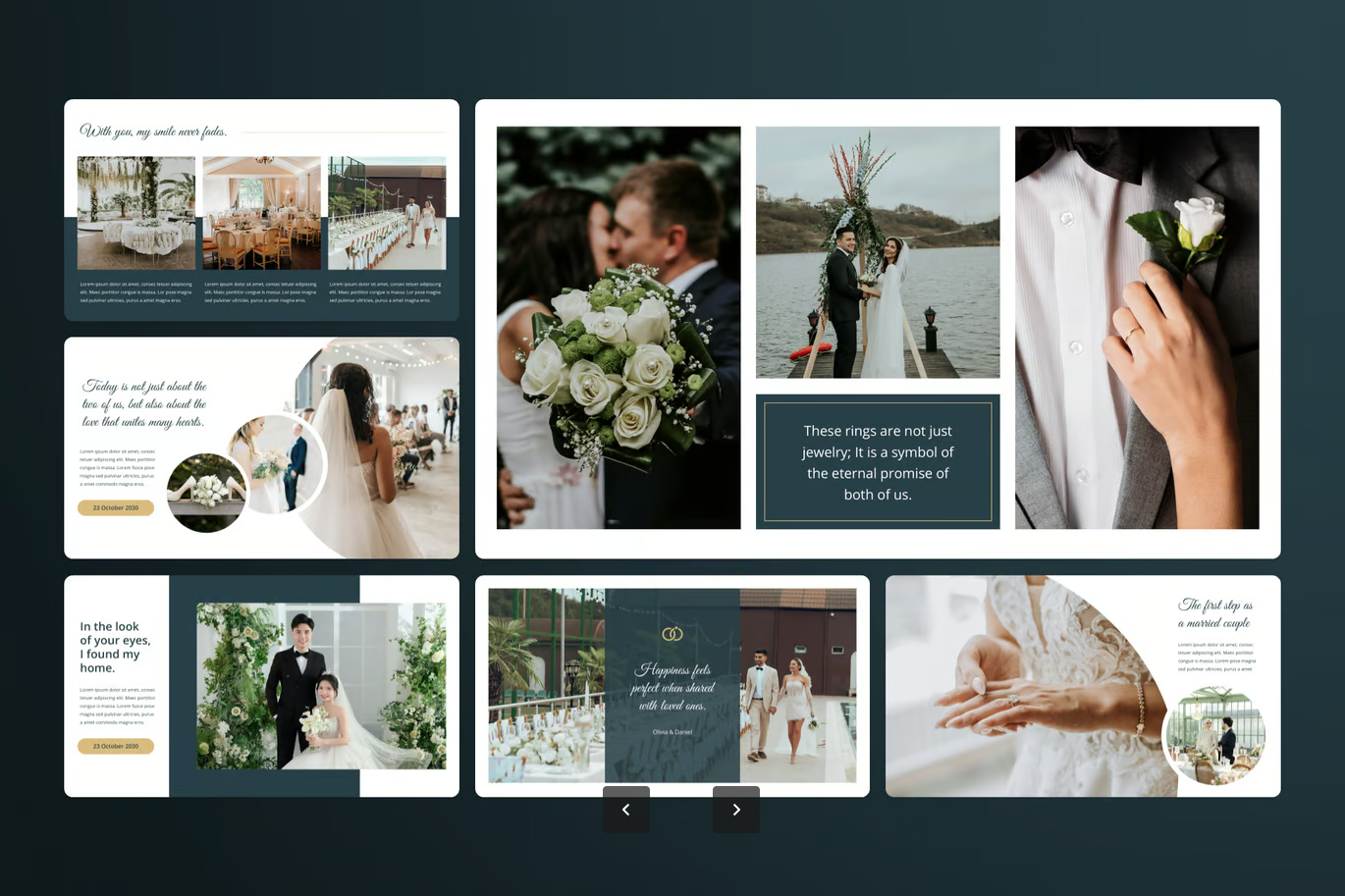 高端婚礼相册PPT模板可编辑ins风浪漫结婚纪念动态设计素材Wedding Album-演示喵HUB