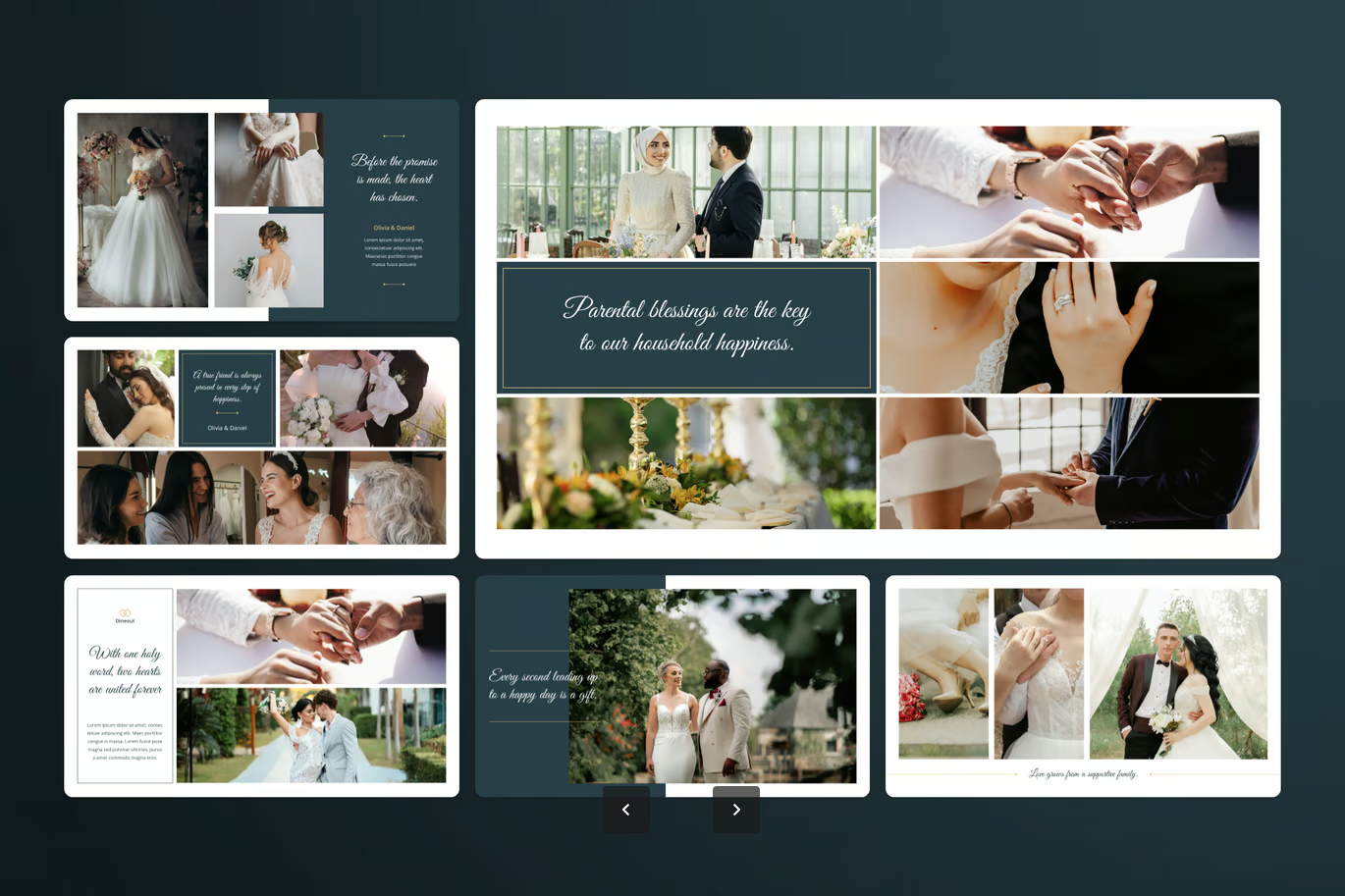 高端婚礼相册PPT模板可编辑ins风浪漫结婚纪念动态设计素材Wedding Album-演示喵HUB