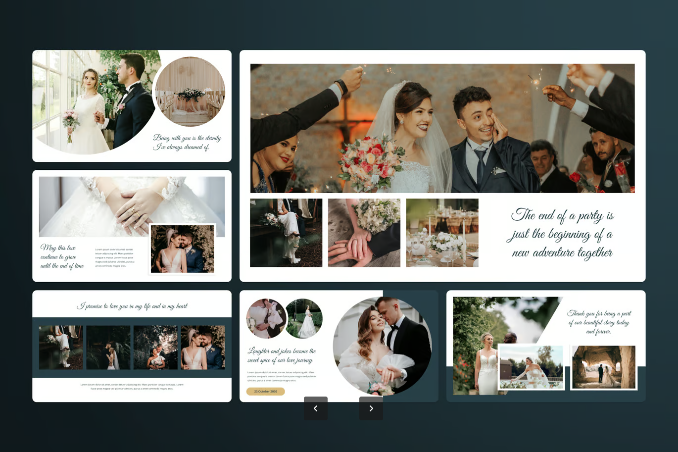 高端婚礼相册PPT模板可编辑ins风浪漫结婚纪念动态设计素材Wedding Album-演示喵HUB