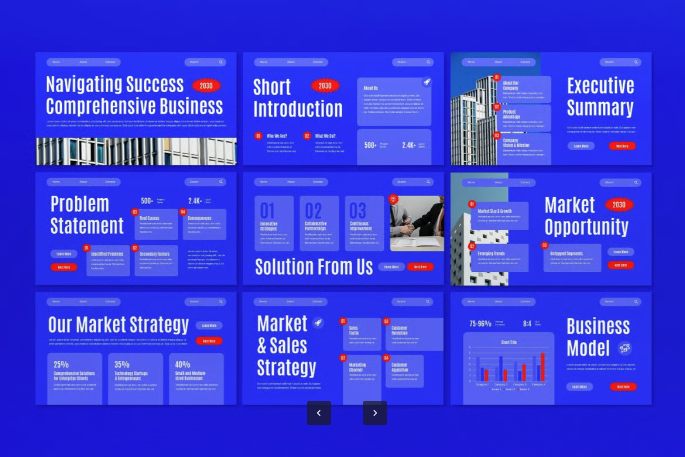 2025商务蓝Keynote模板高端企业计划书可编辑极简风工作汇报PPTBlue Modern Business Plan Keynote-演示喵HUB