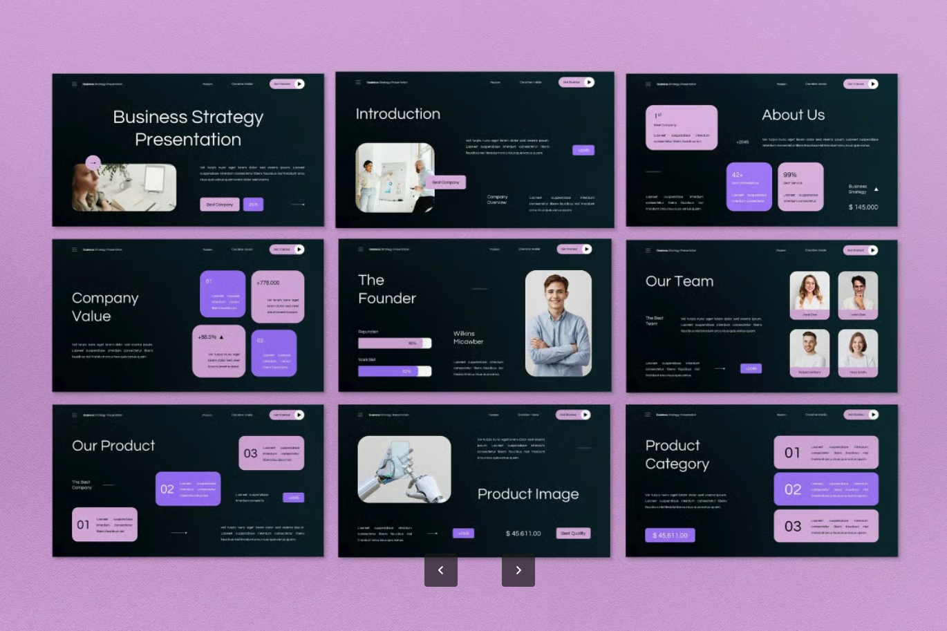 高端深青色现代商务Keynote模板 企业策划可编辑动态PPT年终总结Dark Teal Modern Business Strategy Keynote-演示喵HUB