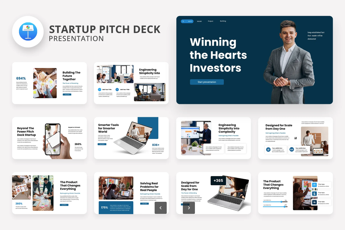 创业融资商业计划书PPT模板投资人版路演演示可编辑高端设计Startup Pitch Deck-演示喵HUB