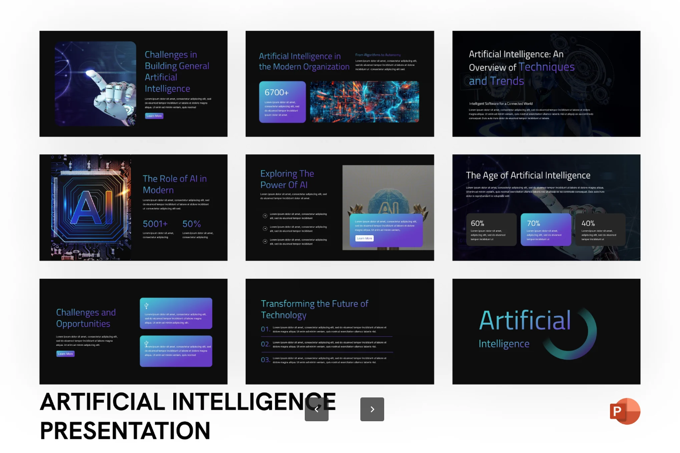 2025最新AI人工智能PPT模板科技感动态可编辑商务毕业答辩Artificial Intelligence-演示喵HUB