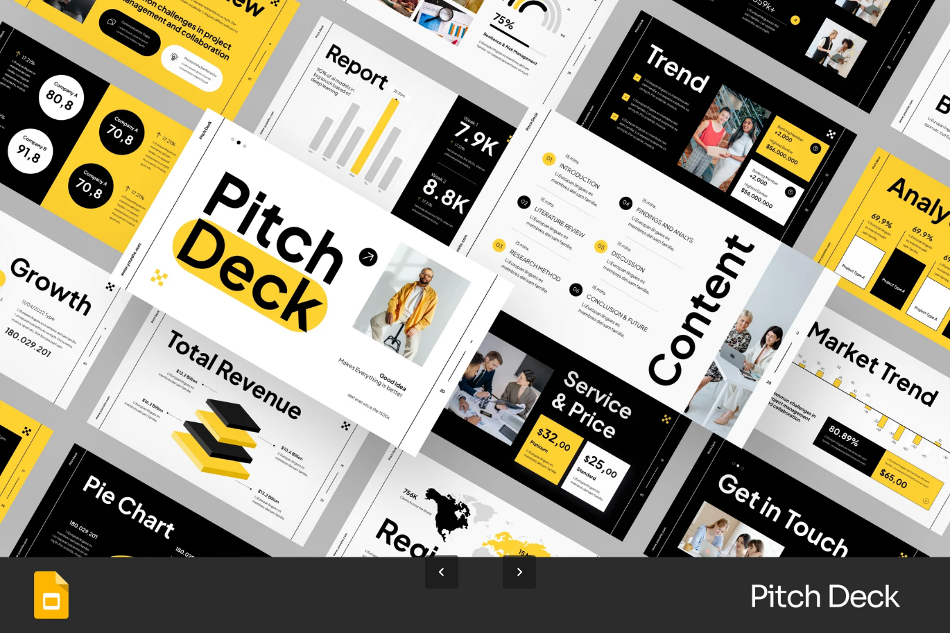 高端大气Keynote模板商务风Pitch Deck可编辑创意设计答辩汇报PPTPitch Deck-演示喵HUB