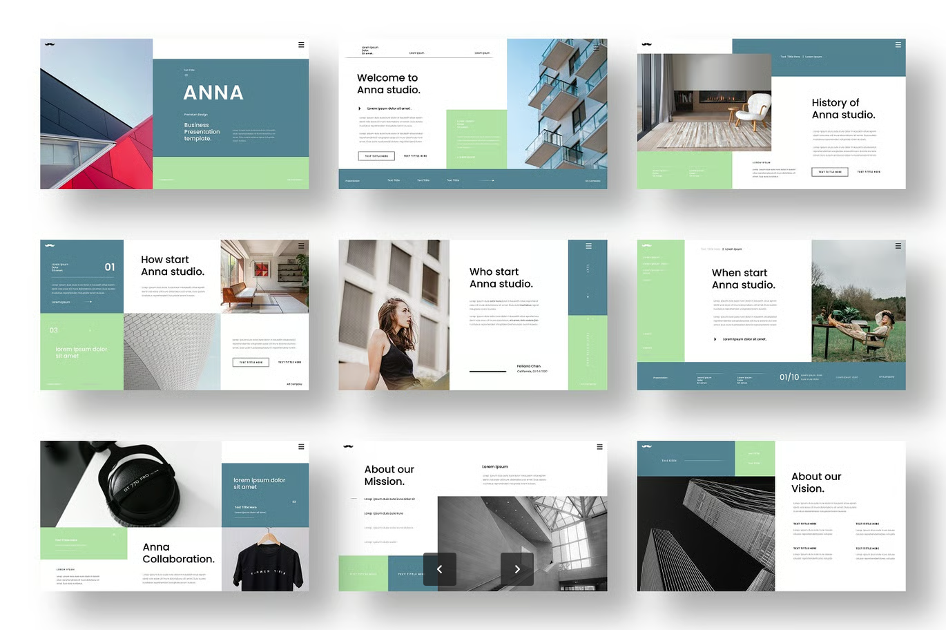 高端商务PPT模板Anna可编辑企业汇报年终总结简约大气工作述职Anna – Business PowerPoint Template-演示喵HUB