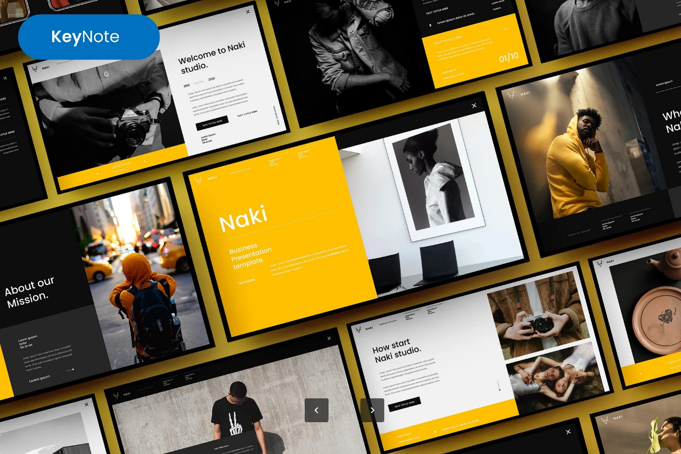 高端商务Keynote模板企业级汇报答辩年终总结创意简约可编辑Naki – Business Keynote Template-演示喵HUB
