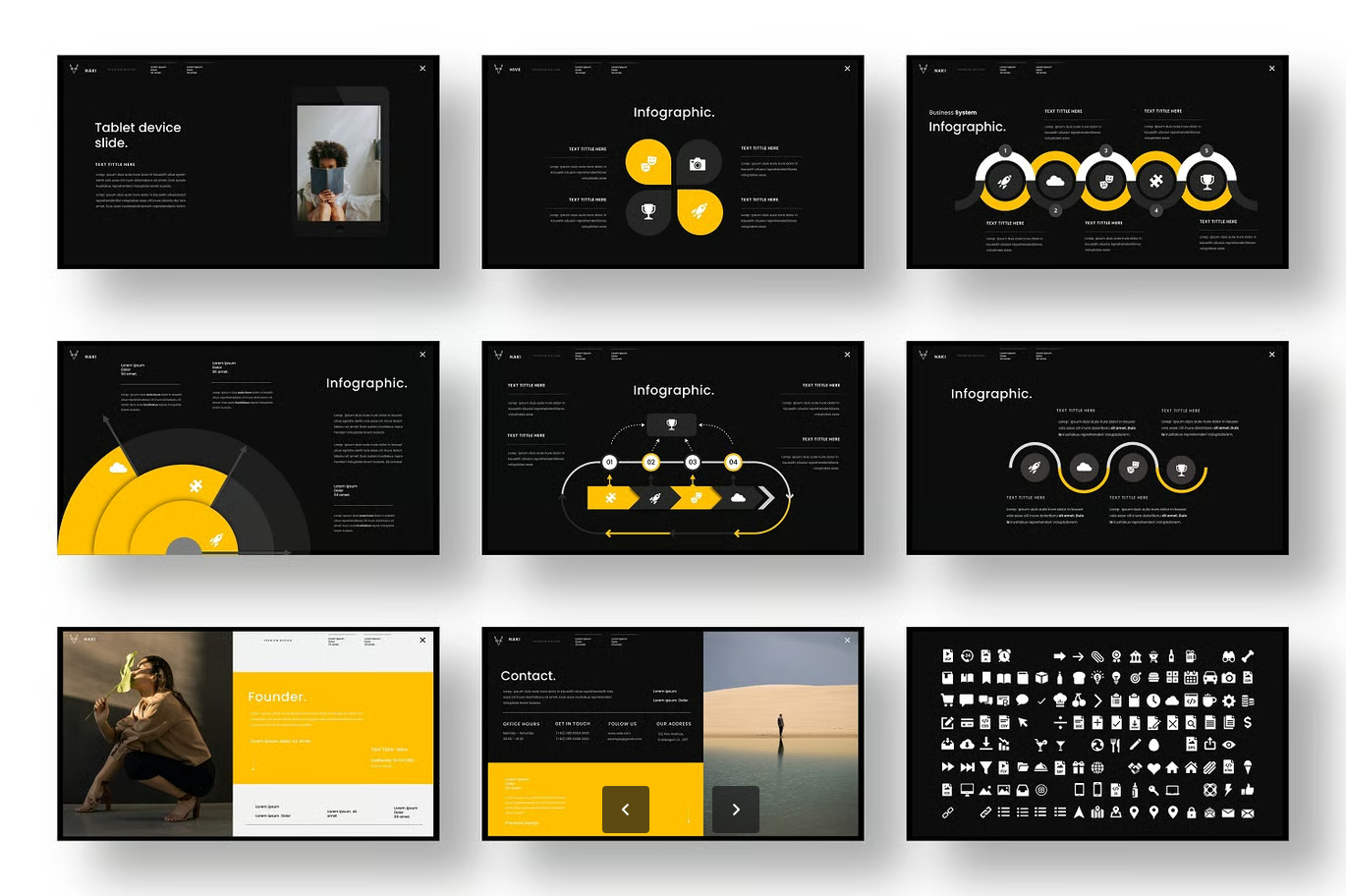 高端商务Keynote模板企业级汇报答辩年终总结创意简约可编辑Naki – Business Keynote Template-演示喵HUB